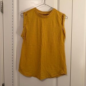 Pilcro Mustard Sleeveless Muscle Tee
